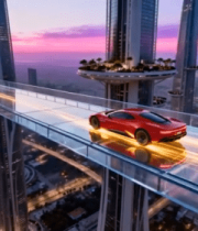 的红色汽车212#横屏 