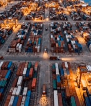 港口集装箱夜景全景13780#横屏 