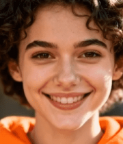 微笑女孩户外肖像10396#横屏 