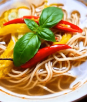 碗装面条配蔬菜香料特写4207#横屏 