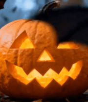 万圣节森林中的南瓜灯5371#横屏 