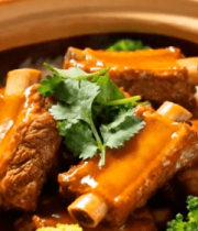 瓦罐排骨米饭特写素材10034#横屏 