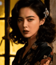 复古装扮女子特写14760#横屏 