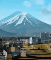 富士山下城市景观6291#横屏 