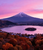 	 富士山湖畔秋日风光8925#横屏 