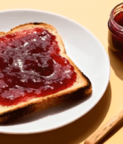 涂有果酱的烤面包片3848#横屏 