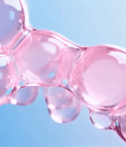 粉色透明分子渲染素材7551#横屏 