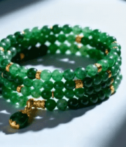 	 翡翠玉石手链特写素材13155#横屏 