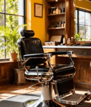 复古理发店理发椅室内场景14640#横屏 