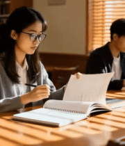 图书馆学生伏案学习记录4740#横屏 