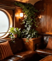 复古列车车厢内景388#横屏 