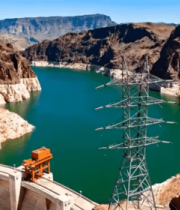 	 俯瞰水电站大坝与周边风光11829#横屏 