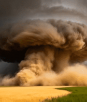 田野上空巨型尘暴景象12502#横屏 