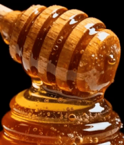 蜂蜜从木勺滴落特写画面9330#横屏 