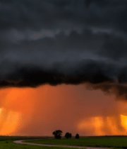 田野上空的风暴乌云景象13797#横屏 