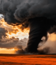 田野上的龙卷风景象9839#横屏 