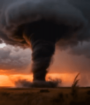 田野上的龙卷风自然景观(2)13858#横屏 
