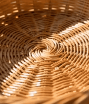 藤编篮子特写画面985#横屏 