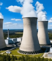 发电厂冷却塔全景4912#横屏 