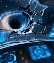 飞船驾驶舱外黑洞景象12783#横屏 