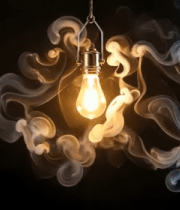 发光灯泡烟雾环绕特写14460#横屏 