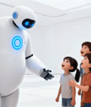 儿童与机器人互动场景(2)9617#横屏 