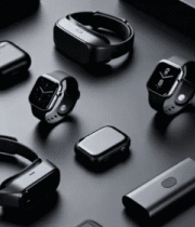 多款黑色智能电子产品特写4136#横屏 