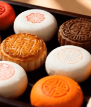 多样图案月饼特写12397#横屏 