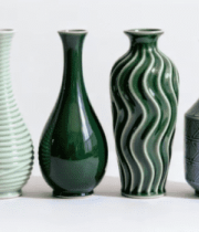 多色花纹陶瓷花瓶展示12857#横屏 