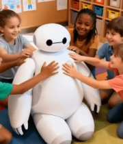 儿童与机器人互动场景(1)4805#横屏 