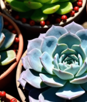 	 多盆多肉植物特写919#横屏 