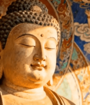 寺庙内佛像特写6729#横屏 