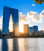 苏州东方之门湖畔全景8284#横屏 