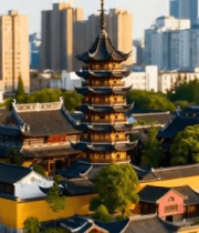 苏州北寺塔古建筑全景3311#横屏 