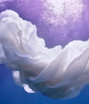 水下飘动的白色织物2790#横屏 