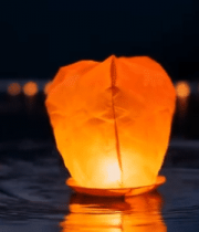 水面漂浮发光灯笼夜景685#横屏 