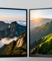 双显示器展示自然风光画面14124#横屏 