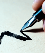 手持钢笔书写画面11376#横屏 