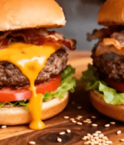 双份牛肉培根芝士汉堡72#横屏 