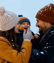 冬日户外亲子温馨时刻4232#横屏 