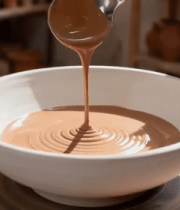 手工陶瓷制作舀取泥浆画面11635#横屏 