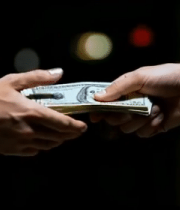 手持美元现金交接画面8984#横屏 