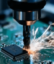 	 电路板钻孔加工实拍素材11911#横屏 