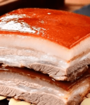 叠放的红烧肉美食素材12877#横屏 