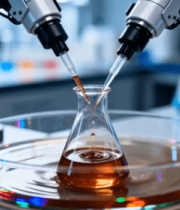 实验室机械臂进行化学实验7034#横屏 