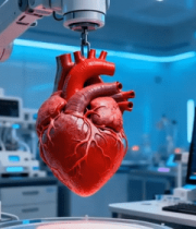 实验室机械臂悬挂人体心脏 ()655#横屏 