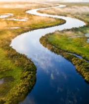 湿地河流自然风光航拍9885#横屏 