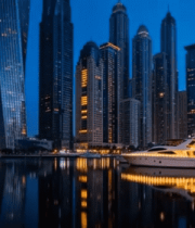 迪拜城市建筑夜景素材3299#横屏 
