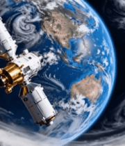 地球轨道卫星环绕画面14418#横屏 