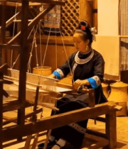 少数民族女子织布场景14886#横屏 